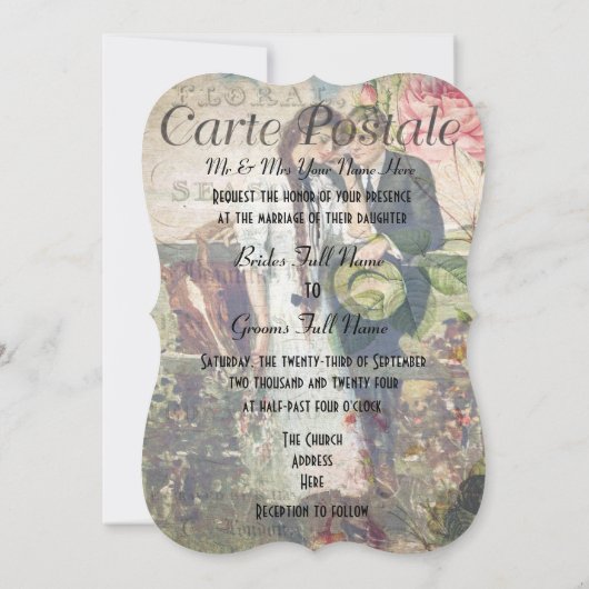   briefkaart bruiloft (Achterkant)