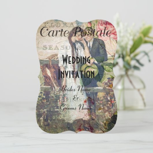 briefkaart bruiloft (Staand voorkant)