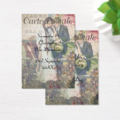 briefkaart bruiloft bedankt label visitekaartje (Bureau)
