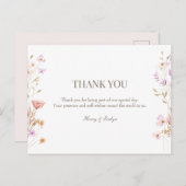 briefkaart bruiloft dank u (Voorkant / Achterkant)
