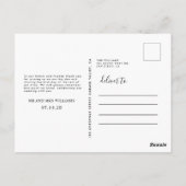 Briefkaart Bruiloft dank u + foto van het schrijve (Achterkant)