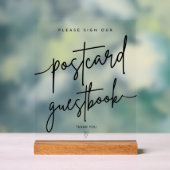 Briefkaart bruiloft gastenboek Acryl teken Acryl Bord (Neutraal)