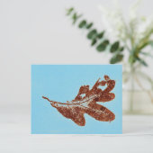 briefkaart "Bruine eik op blauw" (Staand voorkant)