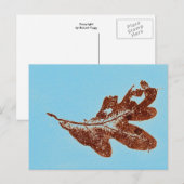 briefkaart "Bruine eik op blauw" (Voorkant / Achterkant)