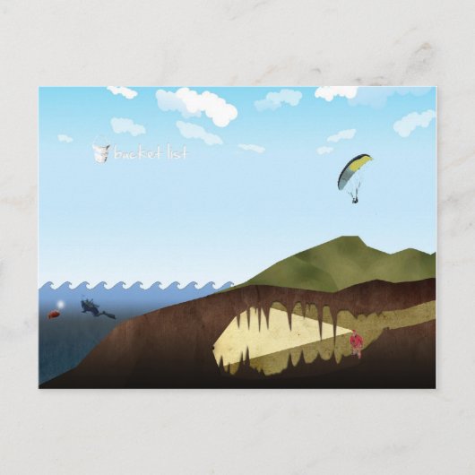 Briefkaart Bucket List (Voorkant)