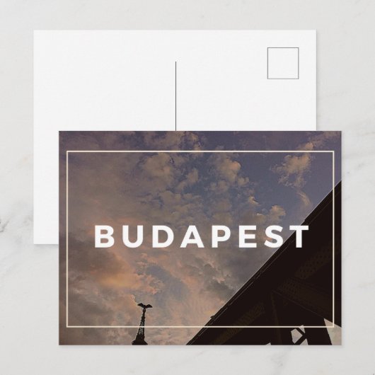 Briefkaart Budapest Cloudy Sky (Voorkant / Achterkant)