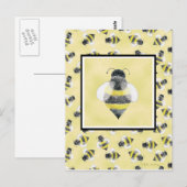 Briefkaart Bumble Bee Illustration (Voorkant / Achterkant)