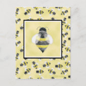 Briefkaart Bumble Bee Illustration (Voorkant)