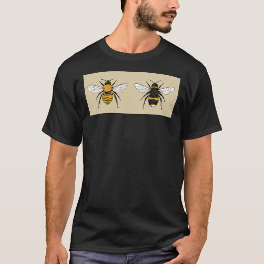 Briefkaart Bumblebee illustraties T-shirt (Voorkant)