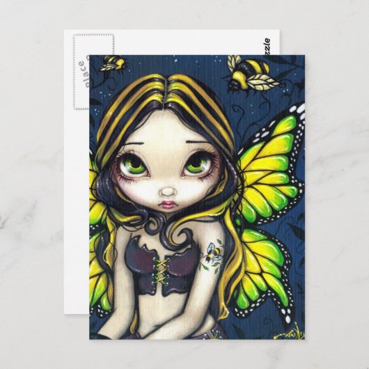 briefkaart "Bumblebee Tattoo" (Voorkant / Achterkant)