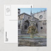 Briefkaart Burgos Cathedral Fountain (Voorkant / Achterkant)