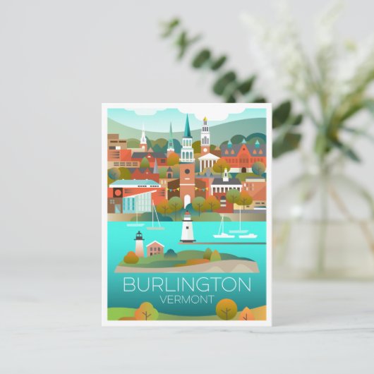 Briefkaart Burlington, Vermont (Staand voorkant)