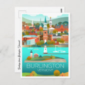Briefkaart Burlington, Vermont (Voorkant / Achterkant)