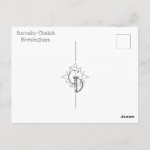 Briefkaart Burnaby Obelisk (Achterkant)