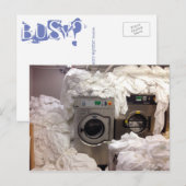 briefkaart "BUSY" (Voorkant / Achterkant)