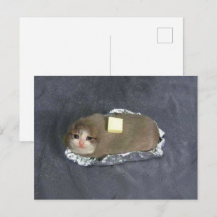 Briefkaart Butta Cat Meme