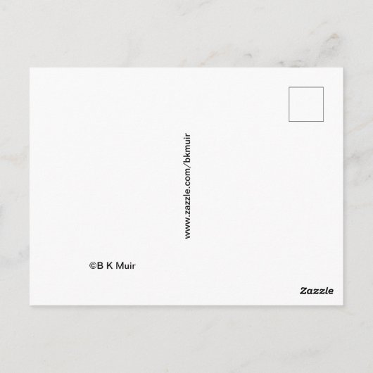 Briefkaart - Butterfly en Flowers to Color (Achterkant)