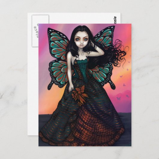 briefkaart "Butterfly Sunset" (Voorkant / Achterkant)