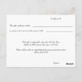 Briefkaart Cadeaubon (Achterkant)