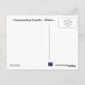 Briefkaart Caernarfon Castle (Achterkant)