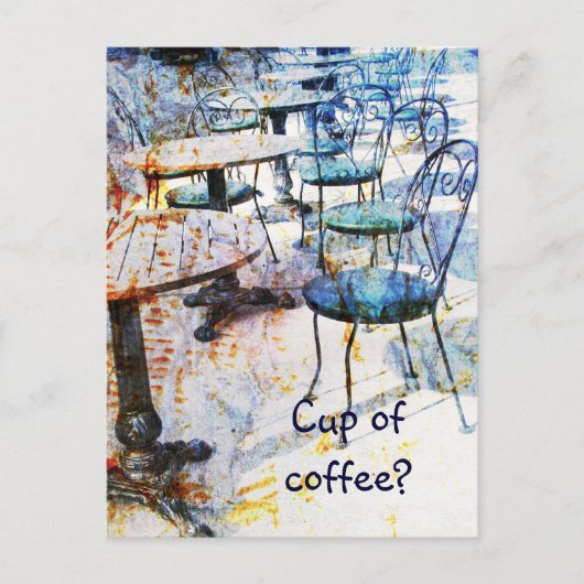 briefkaart café (Voorkant)