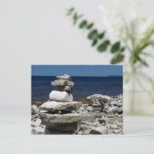 Briefkaart - Cairns at Door Bluff in Door County, (Staand voorkant)