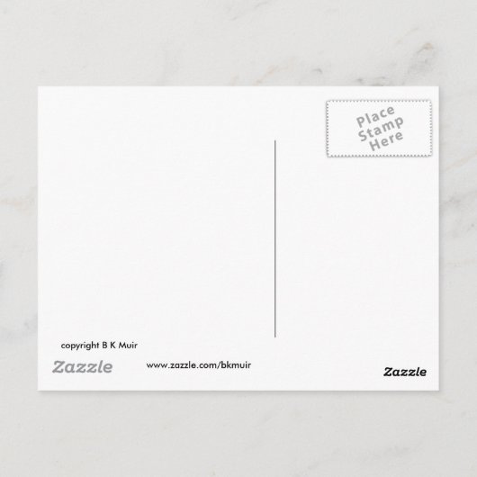 Briefkaart - Calendula met label (Achterkant)