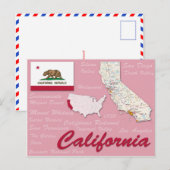 Briefkaart "Californië" (Voorkant / Achterkant)