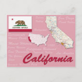 Briefkaart "Californië" (Voorkant)