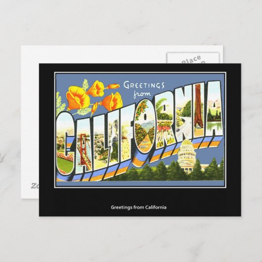 briefkaart Californië (Voorkant / Achterkant)