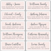 Briefkaart Calligrafie Weddenschap Adresetiketten Sticker (Voorkant)