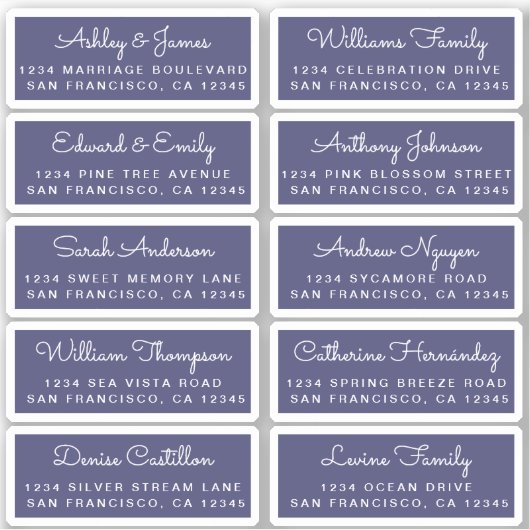 Briefkaart Calligrafie Weddenschap Adresetiketten Sticker (Voorkant)