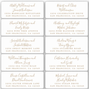 Briefkaart Calligrafie Weddenschap Adresetiketten Sticker