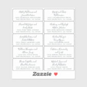 Briefkaart Calligrafie Weddenschap Adresetiketten Sticker (Vel)