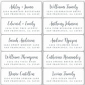 Briefkaart Calligrafie Weddenschap Adresetiketten Sticker (Voorkant)