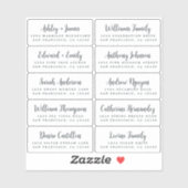 Briefkaart Calligrafie Weddenschap Adresetiketten Sticker (Vel)