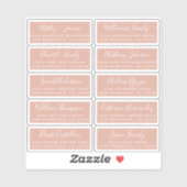 Briefkaart Calligrafie Weddenschap Adresetiketten Sticker (Vel)