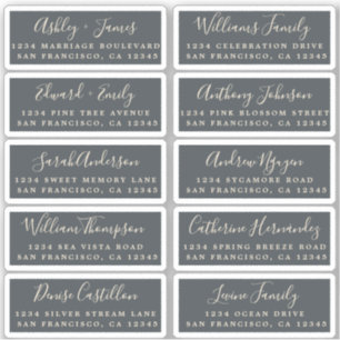 Briefkaart Calligrafie Weddenschap Adresetiketten Sticker