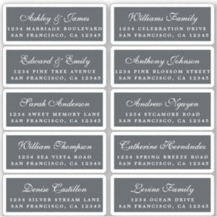 Briefkaart Calligrafie Weddenschap Adresetiketten Sticker