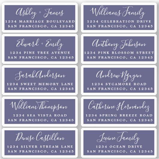 Briefkaart Calligrafie Weddenschap Adresetiketten Sticker (Voorkant)