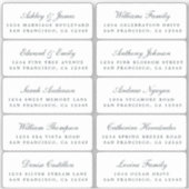 Briefkaart Calligrafie Weddenschap Adresetiketten Sticker (Voorkant)