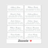 Briefkaart Calligrafie Weddenschap Adresetiketten Sticker (Vel)