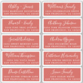 Briefkaart Calligrafie Weddenschap Adresetiketten Sticker (Voorkant)