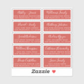 Briefkaart Calligrafie Weddenschap Adresetiketten Sticker (Vel)