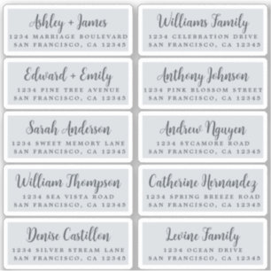 Briefkaart Calligrafie Weddenschap Adresetiketten Sticker
