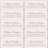 Briefkaart Calligrafie Weddenschap Adresetiketten Sticker (Voorkant)