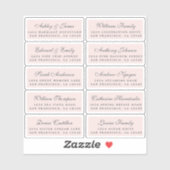 Briefkaart Calligrafie Weddenschap Adresetiketten Sticker (Vel)