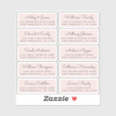 Briefkaart Calligrafie Weddenschap Adresetiketten Sticker (Vel)