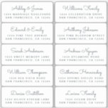 Briefkaart Calligrafie Weddenschap Adresetiketten Sticker<br><div class="desc">Eenvoudig te personaliseren, namen en adressen / individuele trouwadreslabel stickers voor gasten in een 2 x 0, 8 inch formaat geschikt voor briefkaarten! Deze chique, moderne zwart-wit bruiloft adresetiketten zijn voorzien van uw bruiloft gastnamen in off-black elegante handgeschreven script kalligrafie. Voeg eenvoudig uw individuele huwelijksgastnamen en adres toe. Exclusief voor...</div>