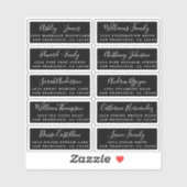 Briefkaart Calligrafie Weddenschap Adresetiketten Sticker (Vel)